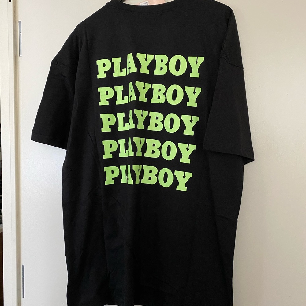 Playboy Oversized Repeat Slogan Dress - Picture 5 of 5